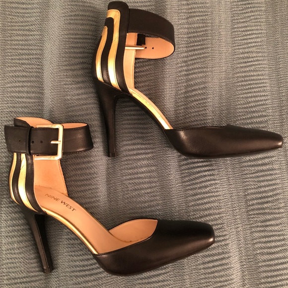 Nine West Shoes - Black & Gold Nine West Heels
